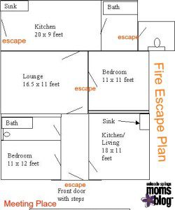Rough image of how you can map out your home. Include ALL escape routes!