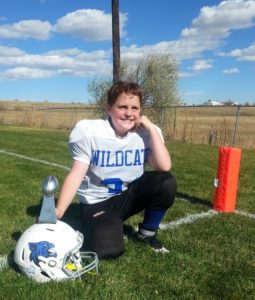 My son after his football team won the division championship in the fall of 2016.