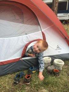 camping boy